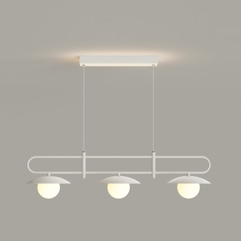 Modernism 3/4-Light Kitchen Island Lighting White LED Island Pendant Lighting