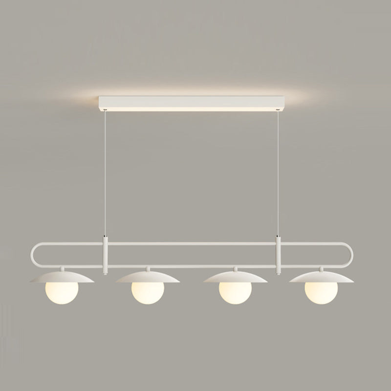Modernism 3/4-Light Kitchen Island Lighting White LED Island Pendant Lighting