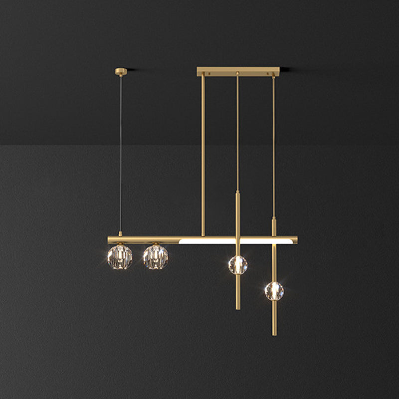 5/6/7/8-Light Kitchen Island Lighting Golden Modern LED Island Pendant Lighting