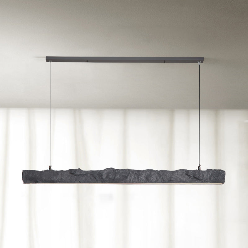 Linear Modern Kitchen Island Fixture Resin &* Acrylic LED Ceiling Pendant Fixture