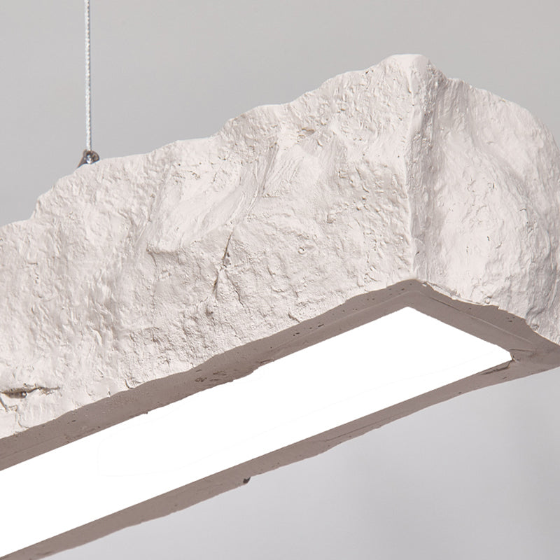 Linear Modern Kitchen Island Fixture Resin &* Acrylic LED Ceiling Pendant Fixture