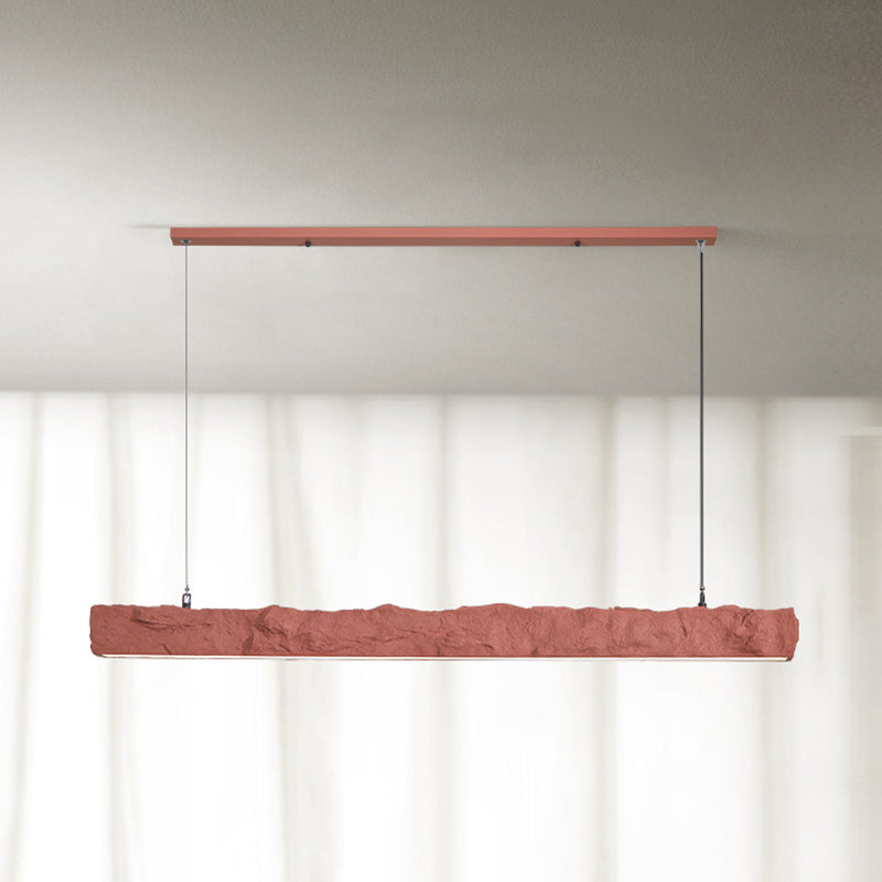 Linear Modern Kitchen Island Fixture Resin &* Acrylic LED Ceiling Pendant Fixture