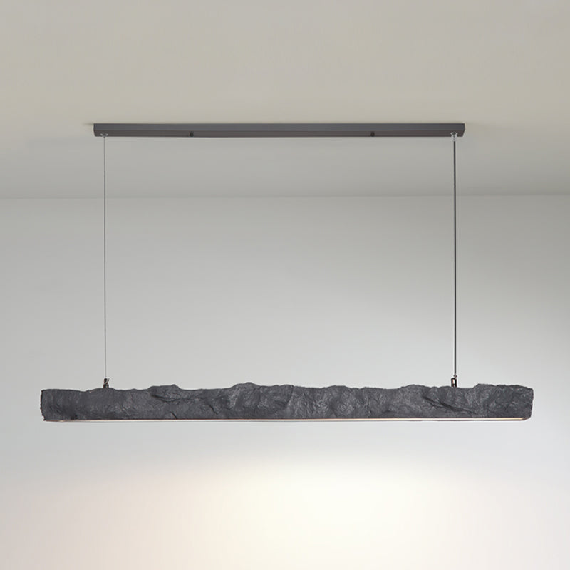 Linear Modern Kitchen Island Fixture Resin &* Acrylic LED Ceiling Pendant Fixture