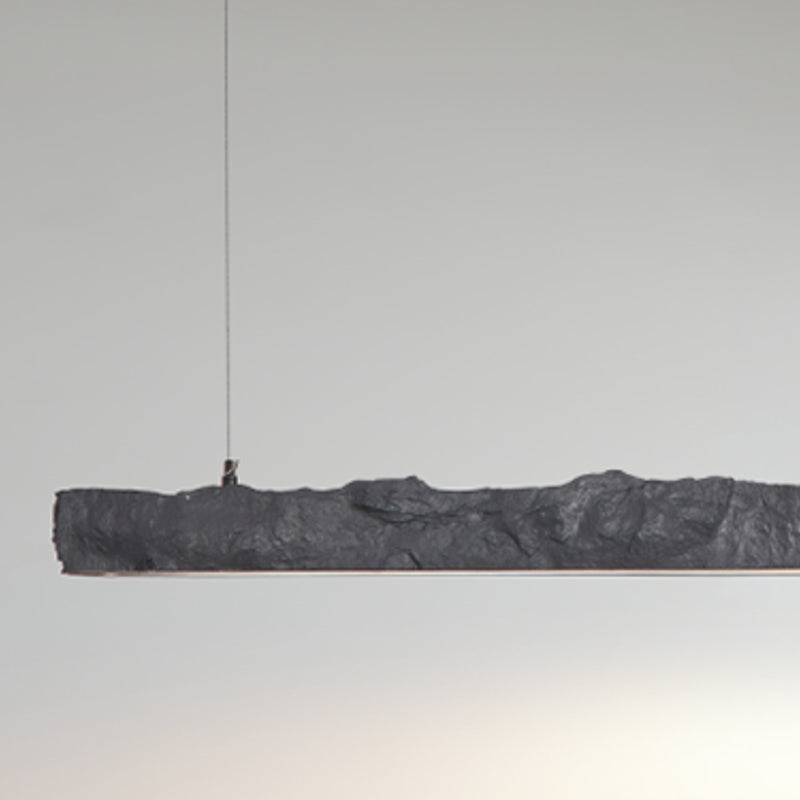 Linear Modern Kitchen Island Fixture Resin &* Acrylic LED Ceiling Pendant Fixture