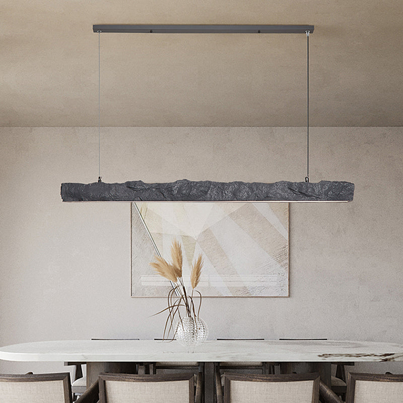 Linear Modern Kitchen Island Fixture Resin &* Acrylic LED Ceiling Pendant Fixture