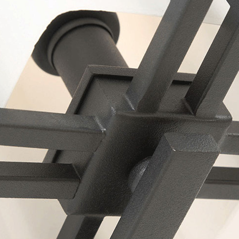 Modern Sconce Light Geometric Glass 1 Light Wall Lamp in Black