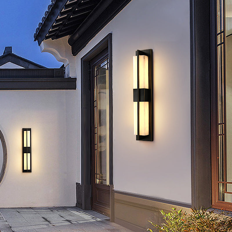 Modernism Wall Sconce Waterproof Outdoor Sconce Light Fixture with Marble