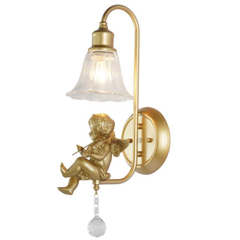 Glass Shade Wall Mounted Light Fixture 1-Light Modernism Wall Mounted Sconce