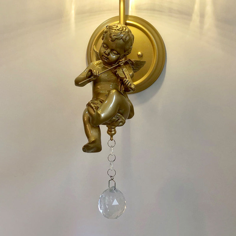 Glass Shade Wall Mounted Light Fixture 1-Light Modernism Wall Mounted Sconce