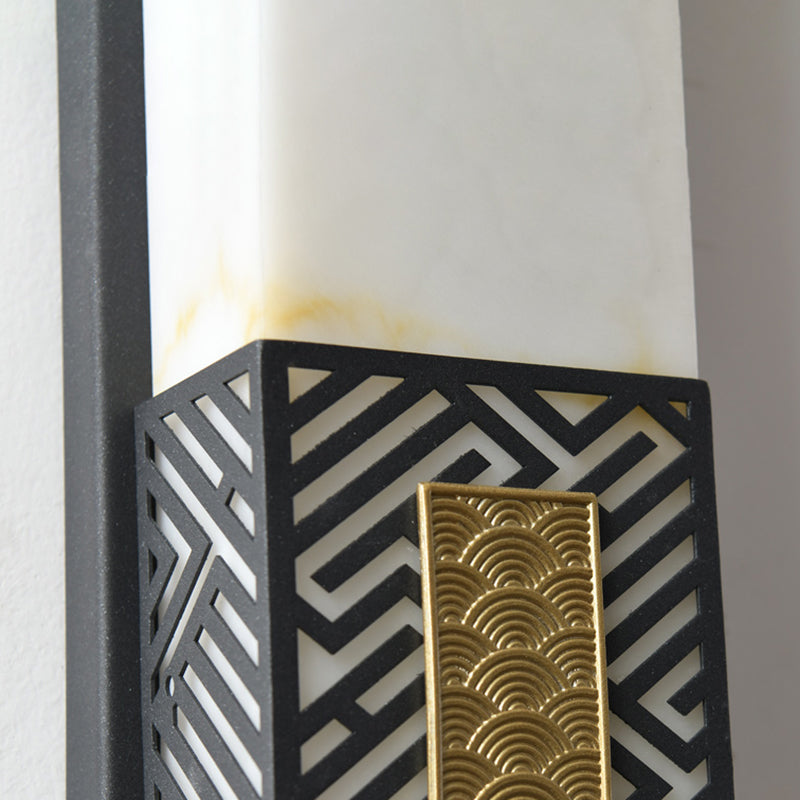 Rectangle Wall Sconce Contemporary Wall Light Fixture for Courtyard