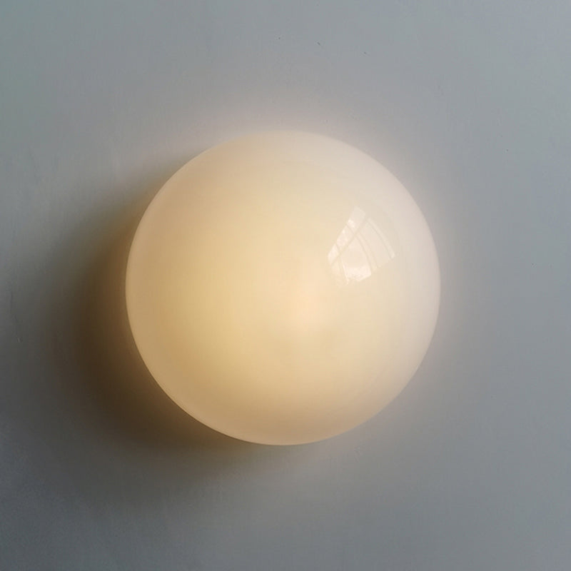 Glass Wall Mounted Sconce White Shade Wall Lights for Bedroom