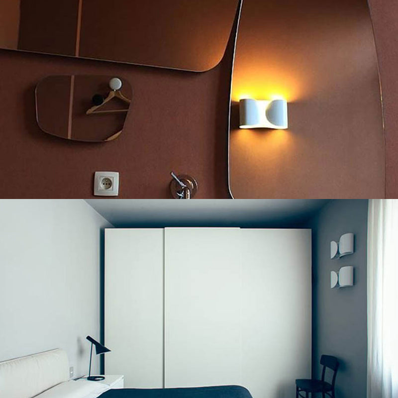 Metal Wall Mounted Sconce Black/White/Gold/Silver Wall Lights for Bedroom