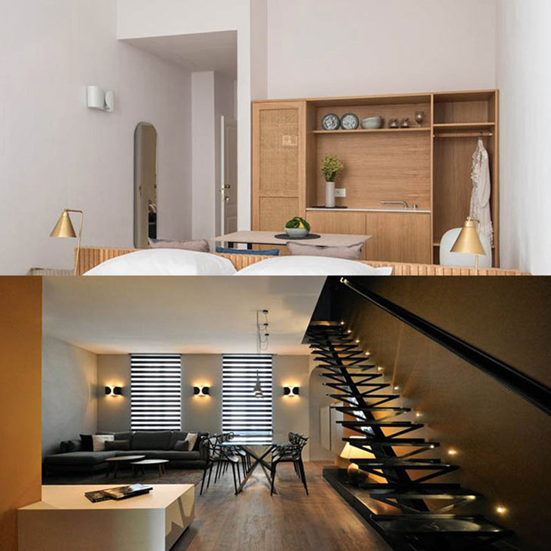 Metal Wall Mounted Sconce Black/White/Gold/Silver Wall Lights for Bedroom