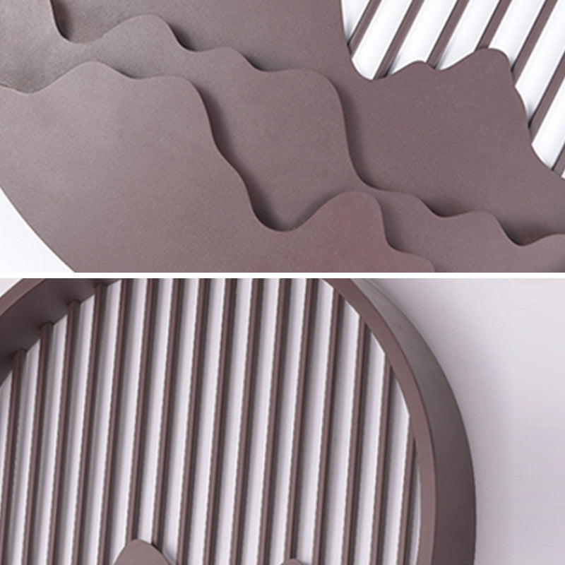 Circle Wall Sconce Contemporary Outdoor Wall Light Fixture for Courtyard