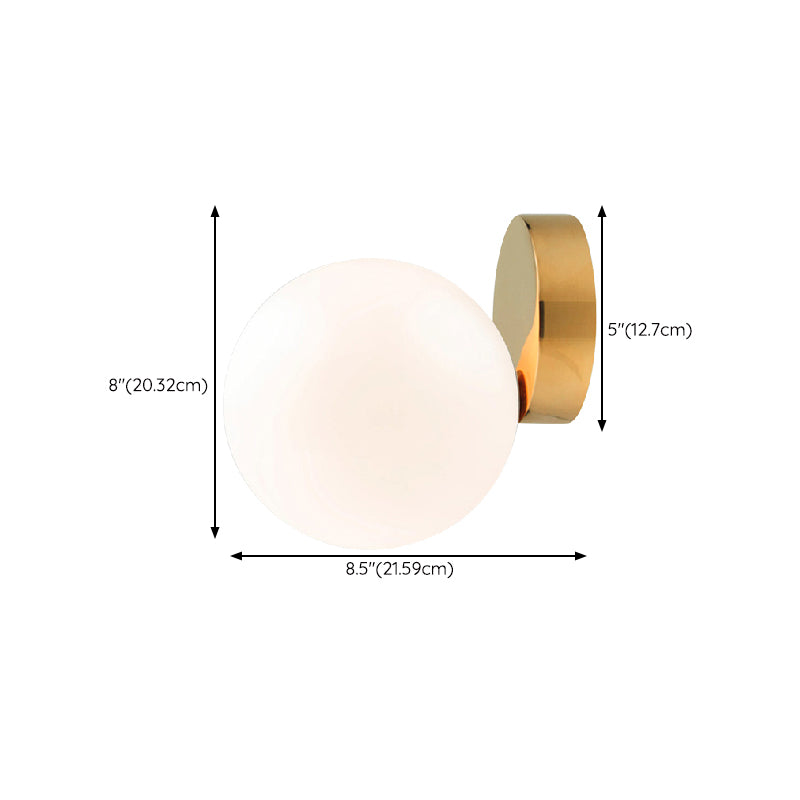 Modern Style Wall Mounted Sconce Glass Shade Wall Lights for Bedroom