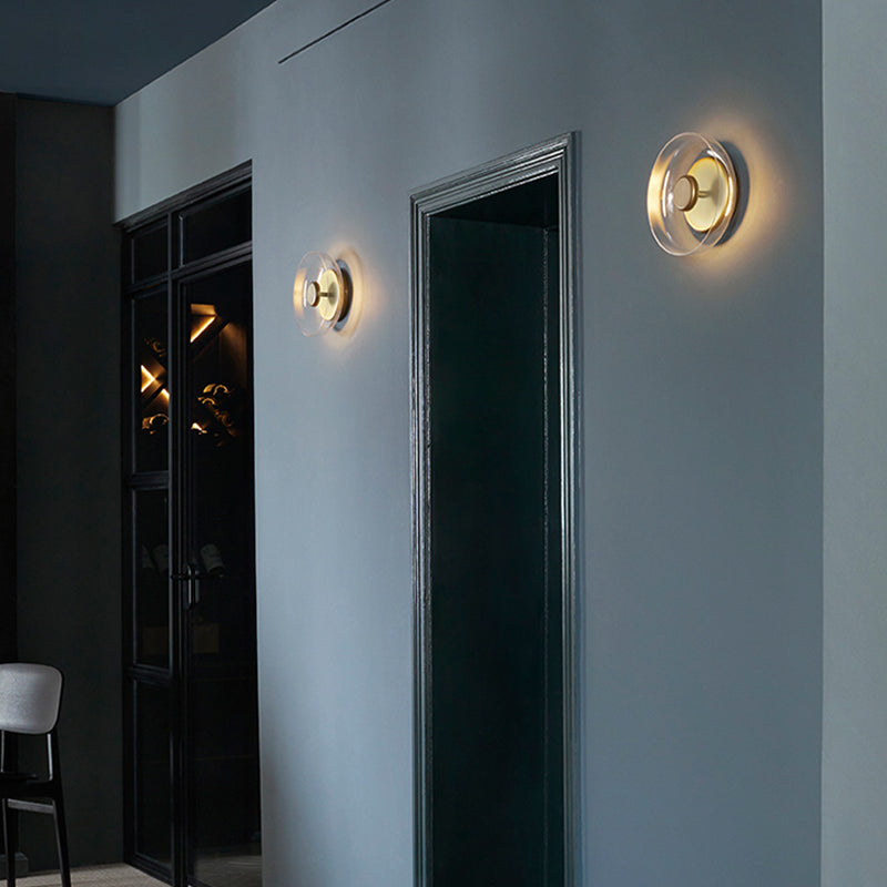 Glass Shade Wall Lights Modern Style Wall Mounted Sconce for Bedroom