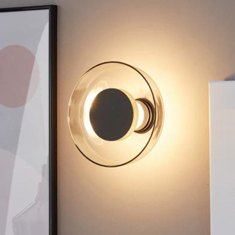 Glass Shade Wall Lights Modern Style Wall Mounted Sconce for Bedroom