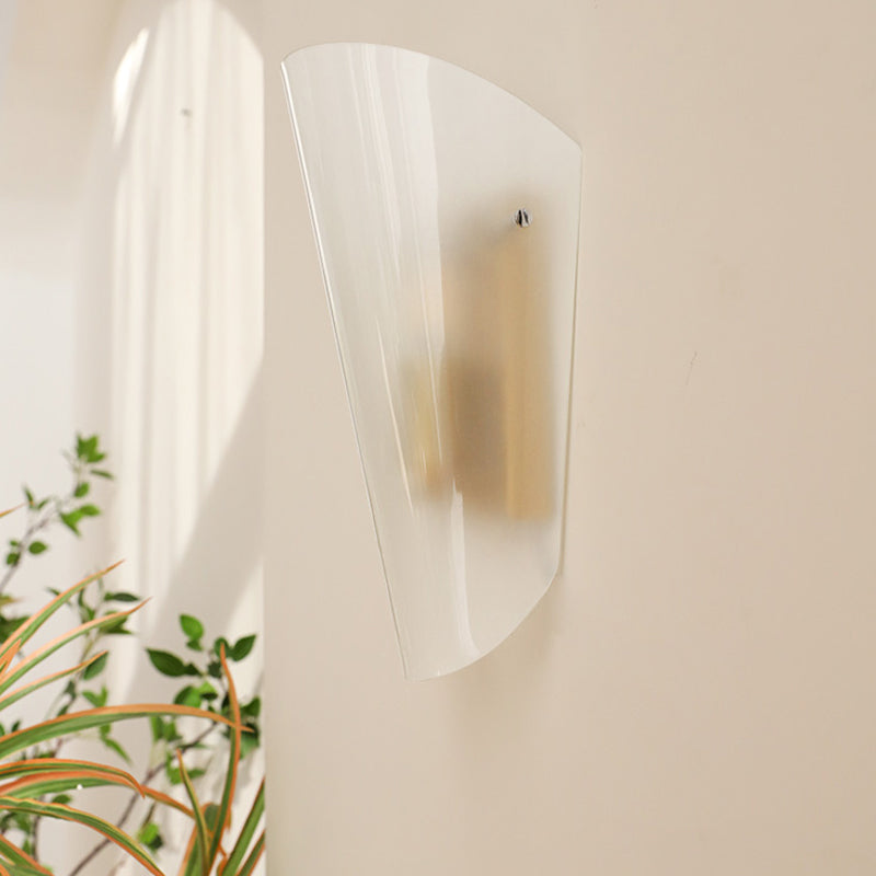 Modern Glass Wall Mounted Lamp 1-Light Wall Lights for Bedroom