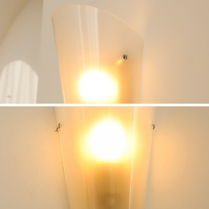 Modern Glass Wall Mounted Lamp 1-Light Wall Lights for Bedroom