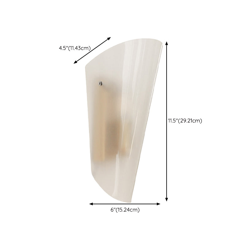 Modern Glass Wall Mounted Lamp 1-Light Wall Lights for Bedroom