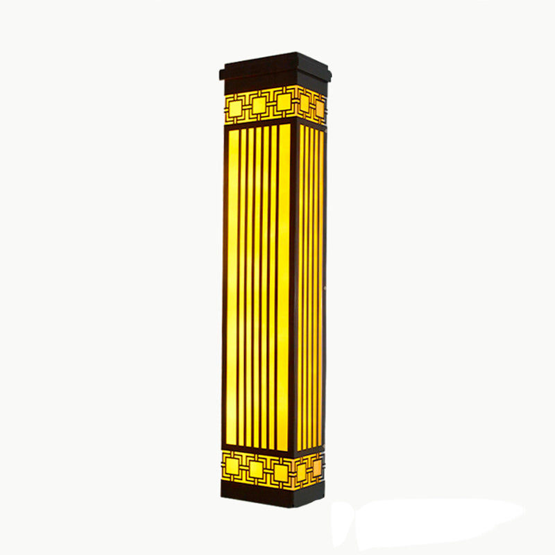 Contemporary Wall Sconce Rectangular Outdoor Wall Light Fixture for Courtyard