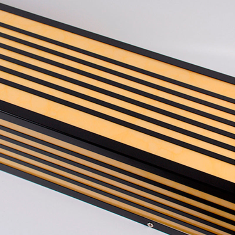 Contemporary Wall Sconce Rectangular Outdoor Wall Light Fixture for Courtyard