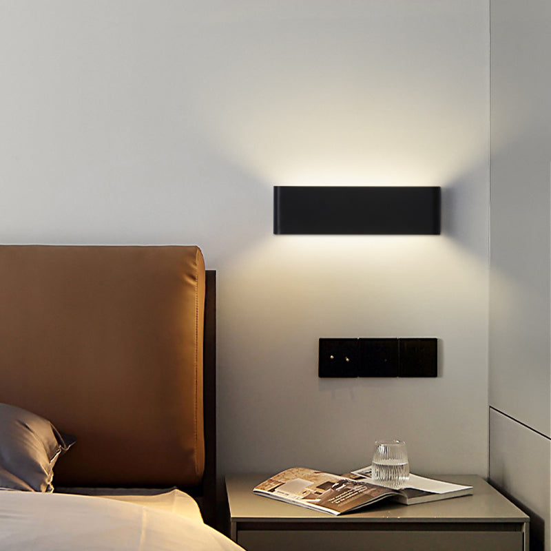Contemporary Wall Sconce Rectangular Wall Light Fixture with Aluminium