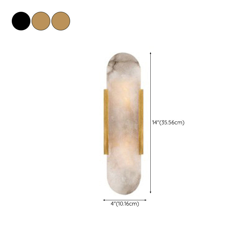 Simple Shape Wall Mounted Light 2 Lights Flush Mount Wall Sconce