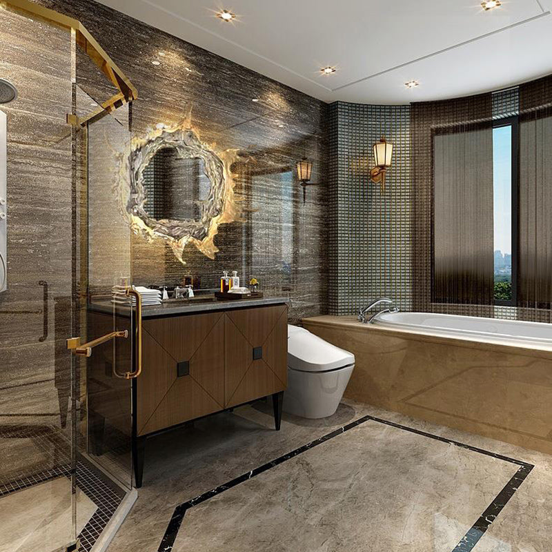 Modern Unique Shape Wall Mounted Light 1 Light Metal Flush Mount Wall Sconce