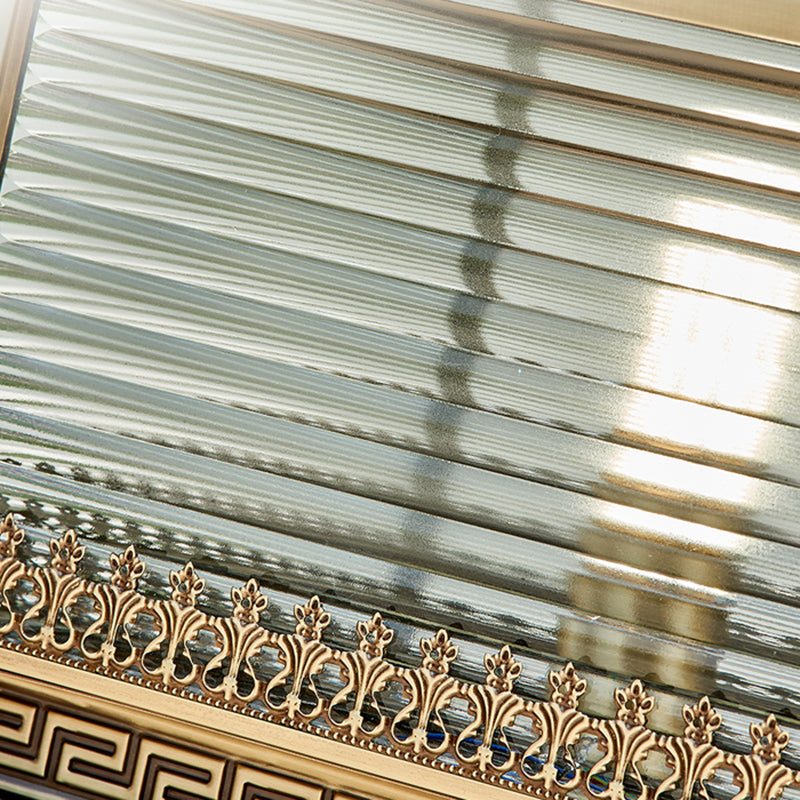 Contemporary Pillar Lighting Fixture Minimalist LED Solar Lamp with Glass Shade for Garden