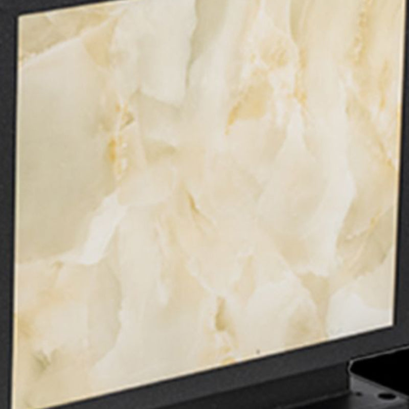 Modern Pillar Lighting Fixture Geometric LED Solar Lamp for Garden