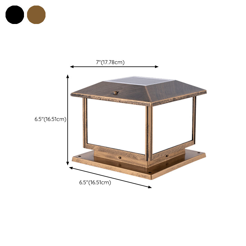 Contemporary Pillar Light Minimalist LED Solar Lighting Fixture for Garden