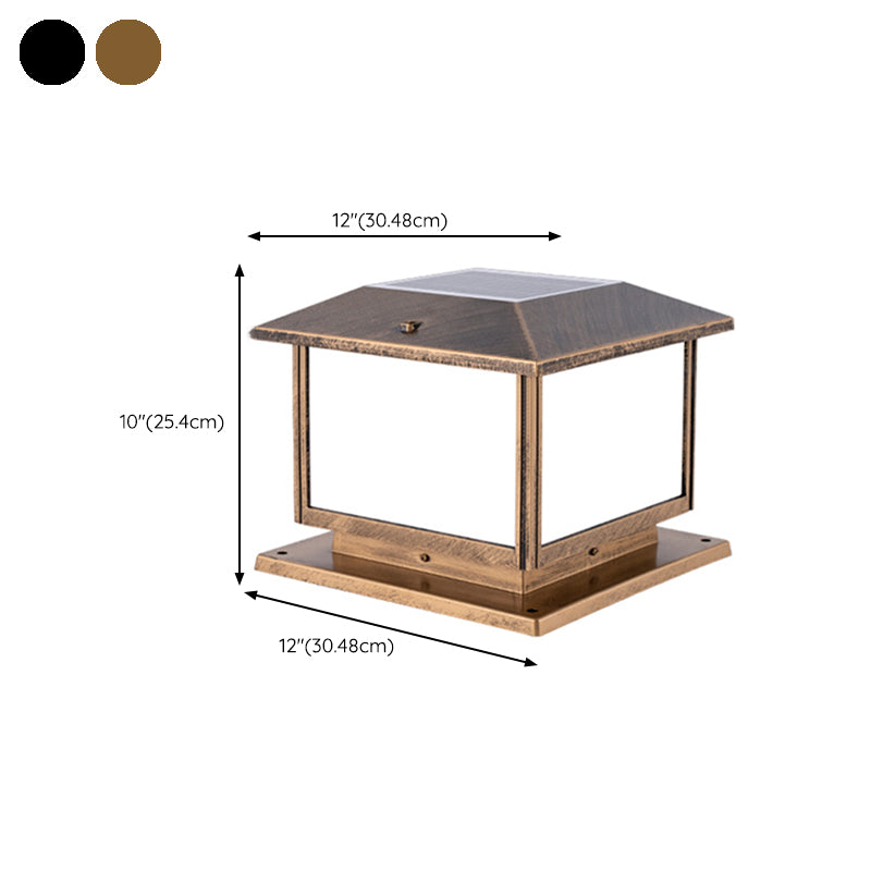 Contemporary Pillar Light Minimalist LED Solar Lighting Fixture for Garden