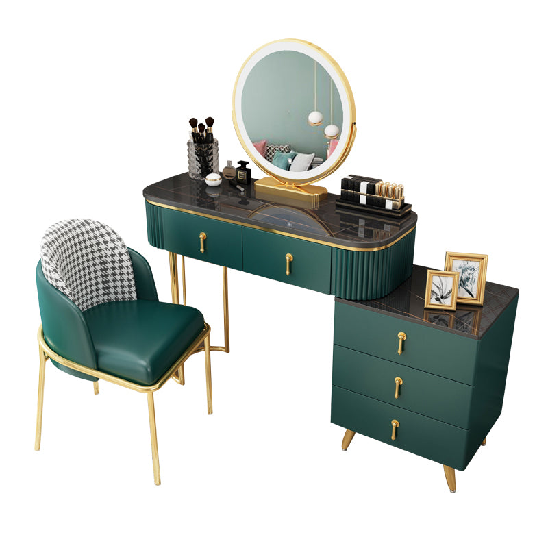 Removable Makeup Counter Lights Vanity Dressing Table with Drawer