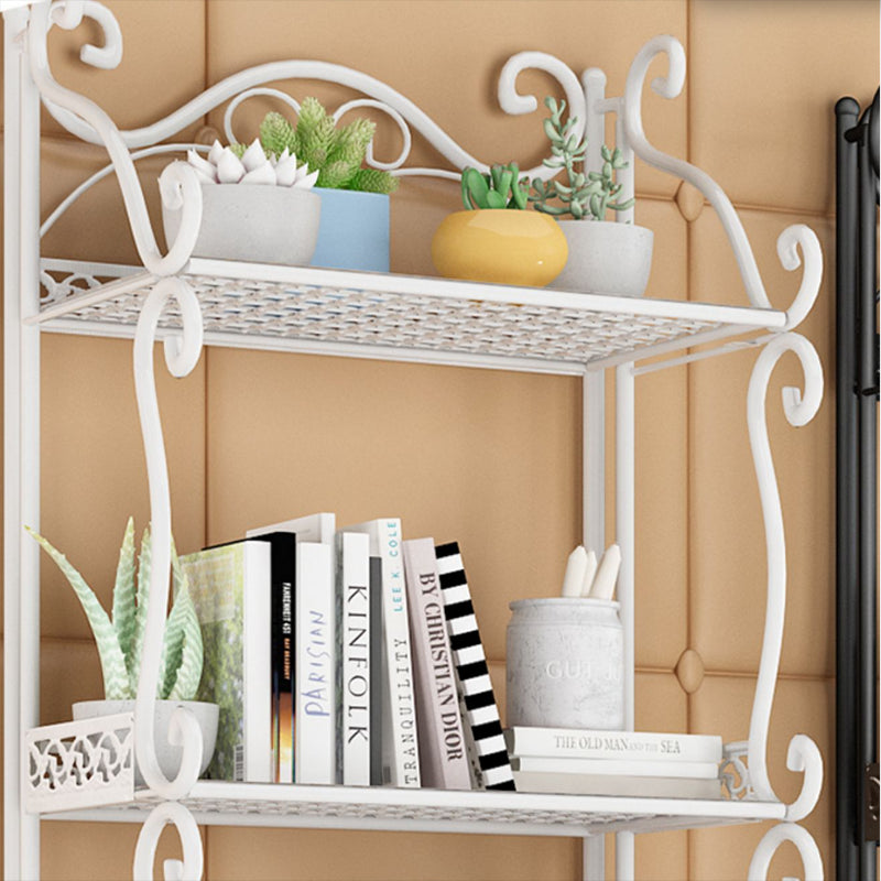 Standard Contemporary Bookcase Open Back Metal Bookshelf with Shelves