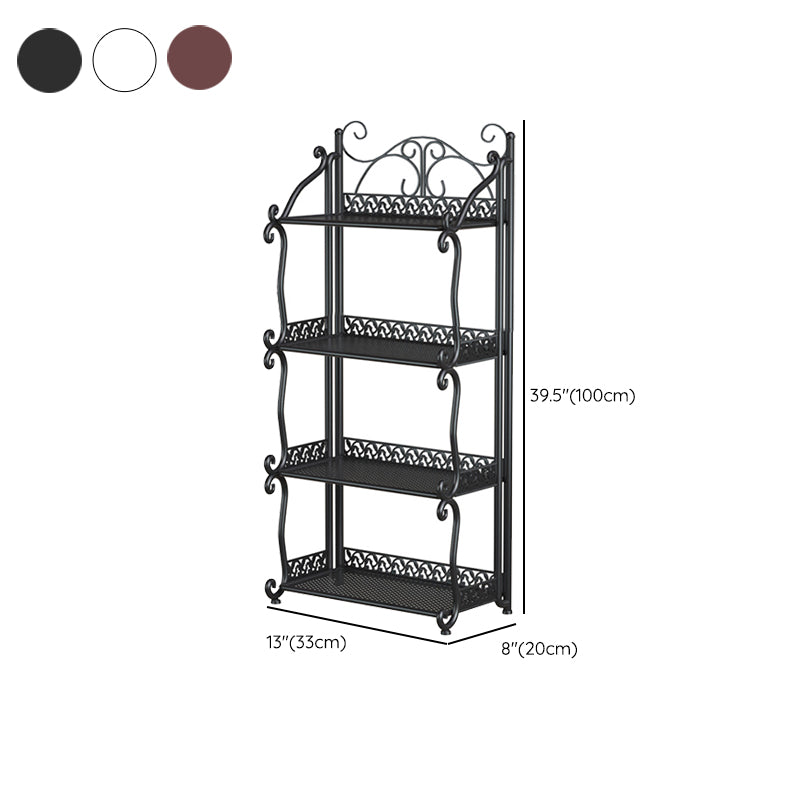 Standard Contemporary Bookcase Open Back Metal Bookshelf with Shelves
