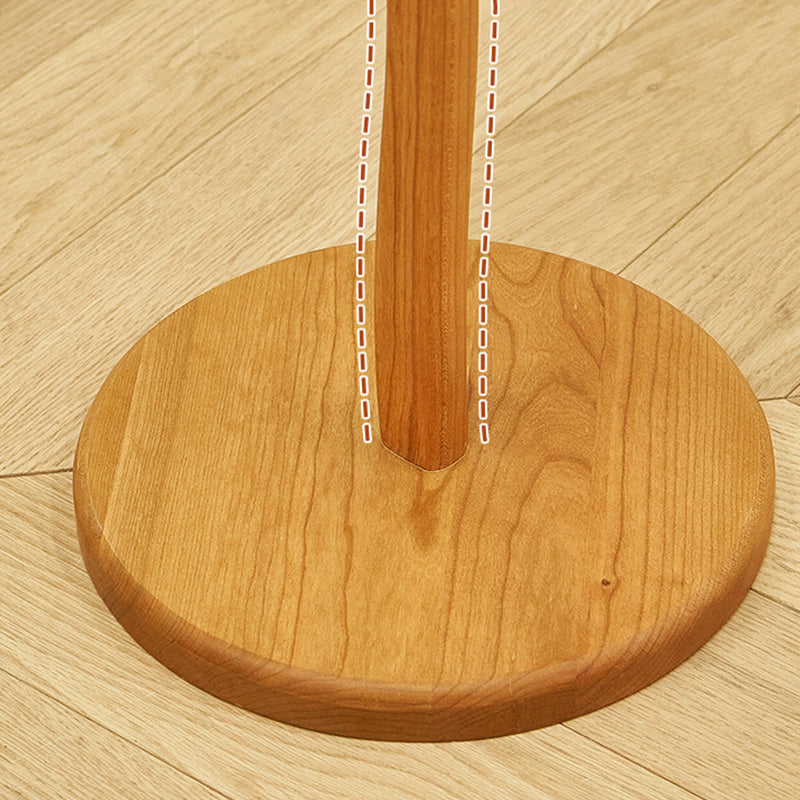 Solid Wood Corner Table Contemporary Side End Table Oval Pedestal