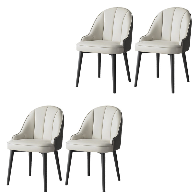 Modern Style Side Chair Leather Parsons Dining Chair for Dining Room