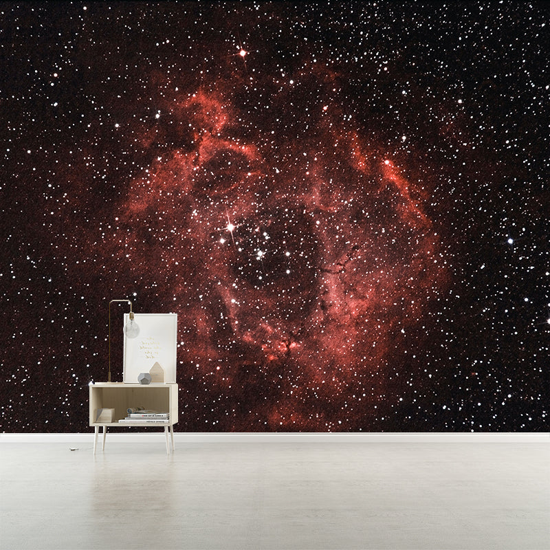 Starry Sky Illustration Mural Mildew Resistant Wallpaper Sleeping Room Wall Mural