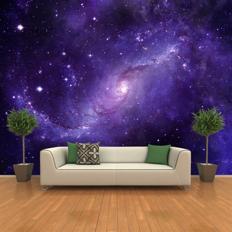 Starry Sky Illustration Mural Mildew Resistant Wallpaper Sleeping Room Wall Mural
