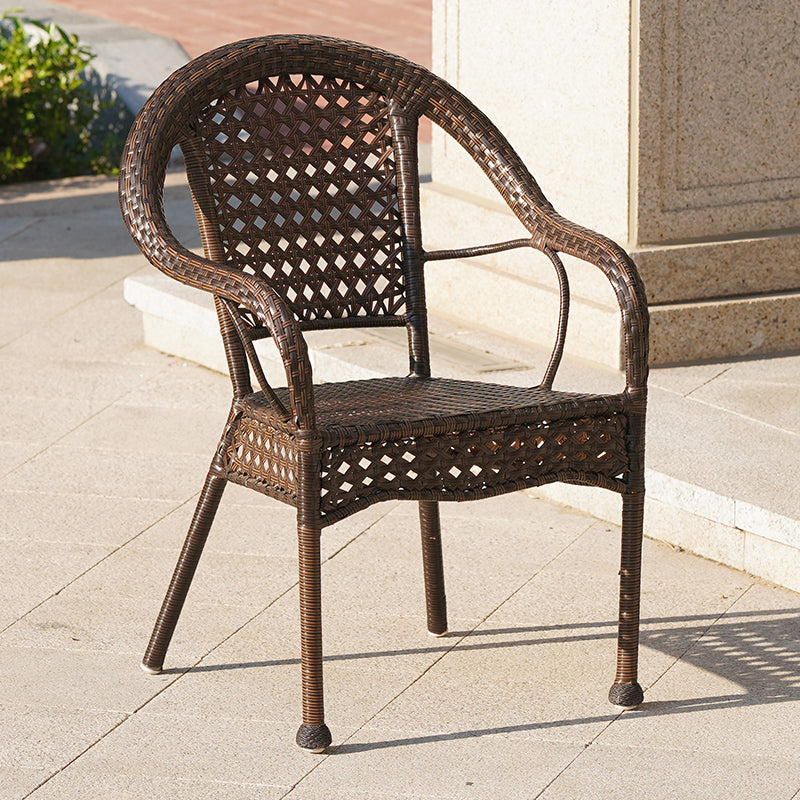 Tropical Outdoors Dining Chairs with Arms Stacking Dining Chairs