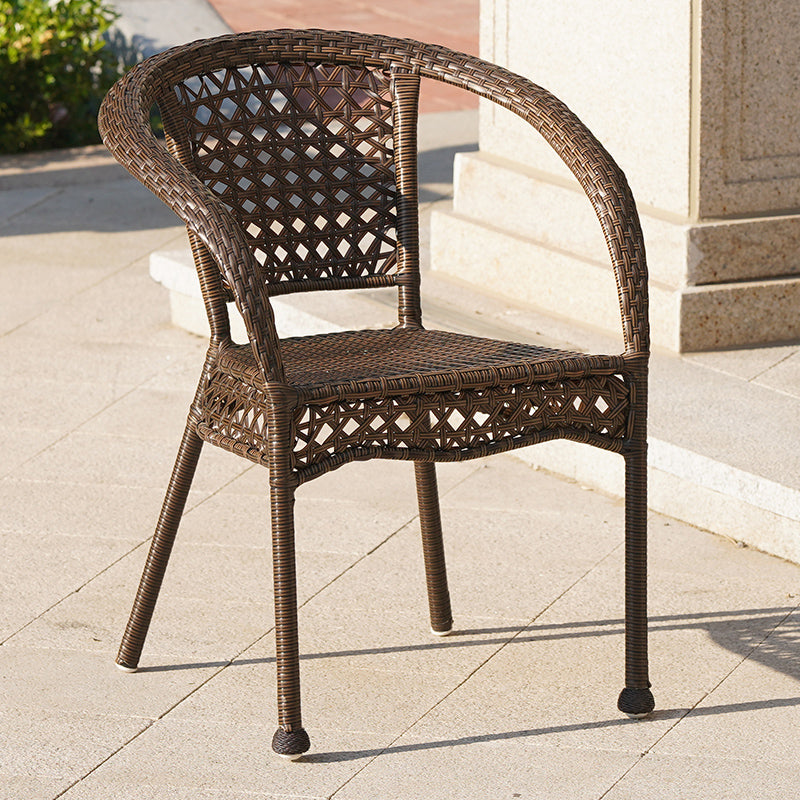 Tropical Outdoors Dining Chairs with Arms Stacking Dining Chairs