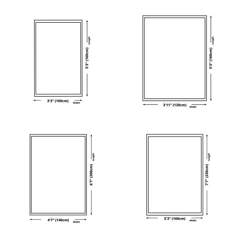 Polyster Tribal Printed Rug Boho-Chic Rectangle Rug Non-Slip Backing Living Room Carpet