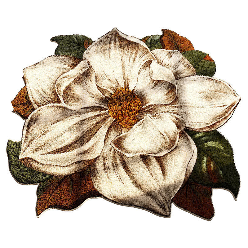 Novelty Lambswool Rug Contemporary Carpet Floral Print Living Room Stain Resistant Carpet