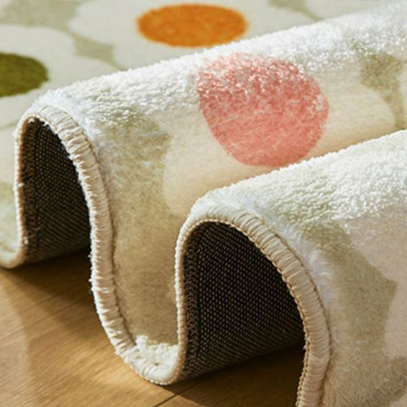 Novelty Lambswool Rug Contemporary Carpet Floral Print Living Room Stain Resistant Carpet
