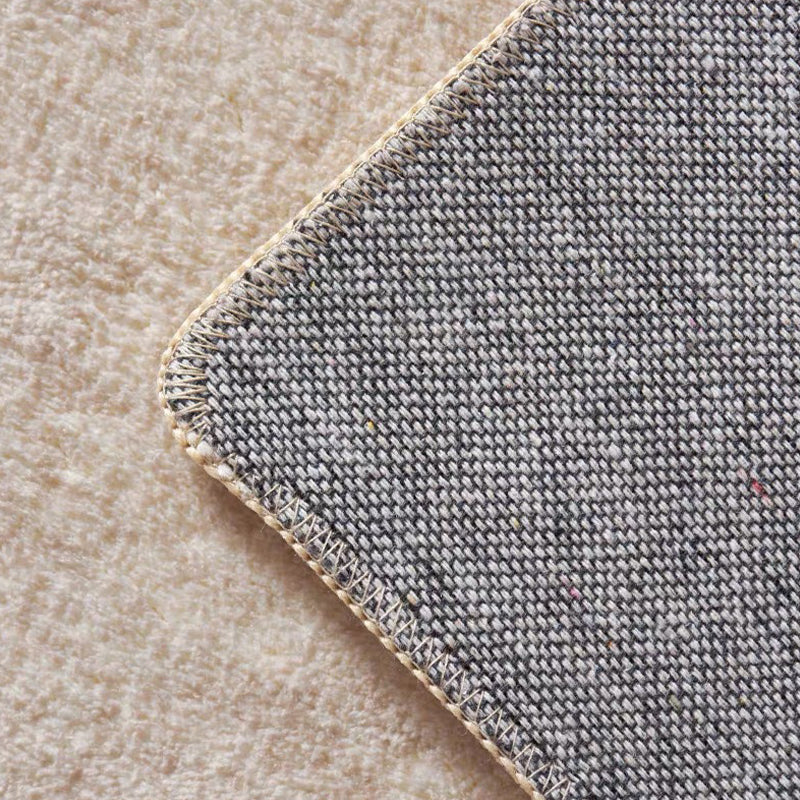 Brown Minimalist Area Rug Plaid Polyster Rug Non-Slip Backing Area Carpet for Bedroom