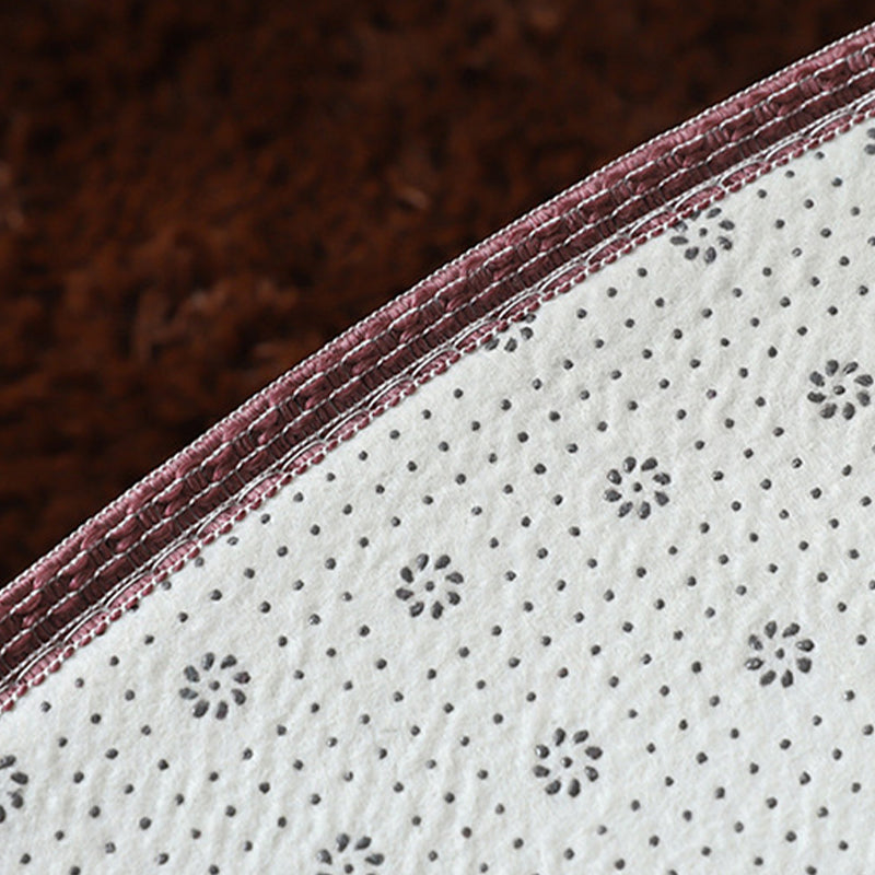 Minimalist Area Rug Solid Color Bedroom Carpet Shag Round Polyster Indoor Rug