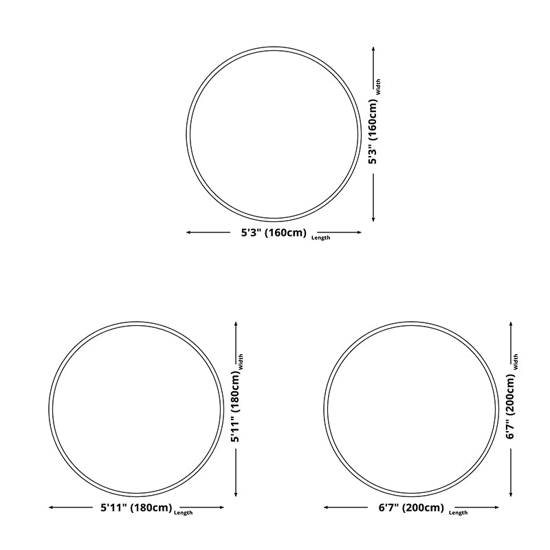 Minimalist Area Rug Solid Color Bedroom Carpet Shag Round Polyster Indoor Rug