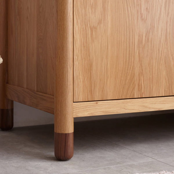 Light Wood Oak with Drawer with Garment Rod Shelved Door Youth Armoire