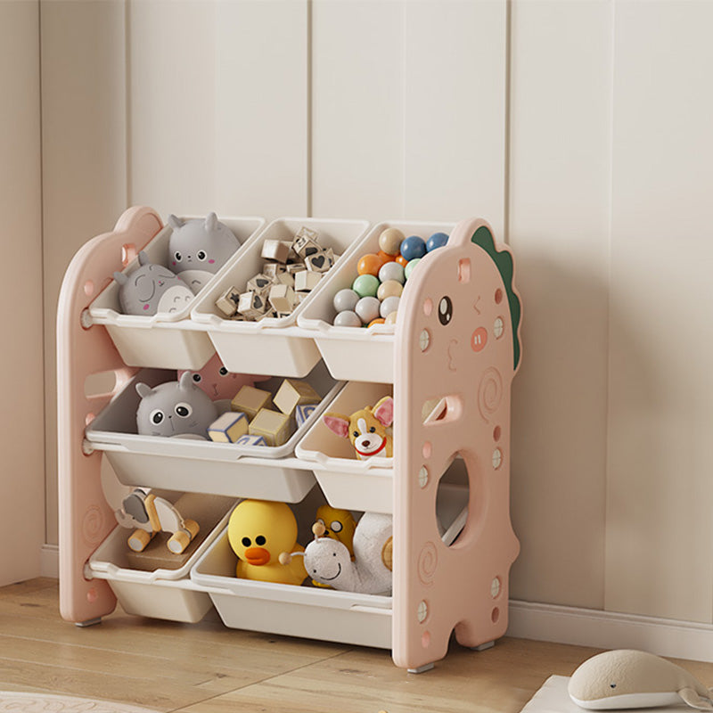 Contemporary Animals Plastic Toy Organizer Freestanding Closed Back Non-Skid